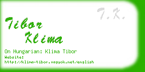 tibor klima business card